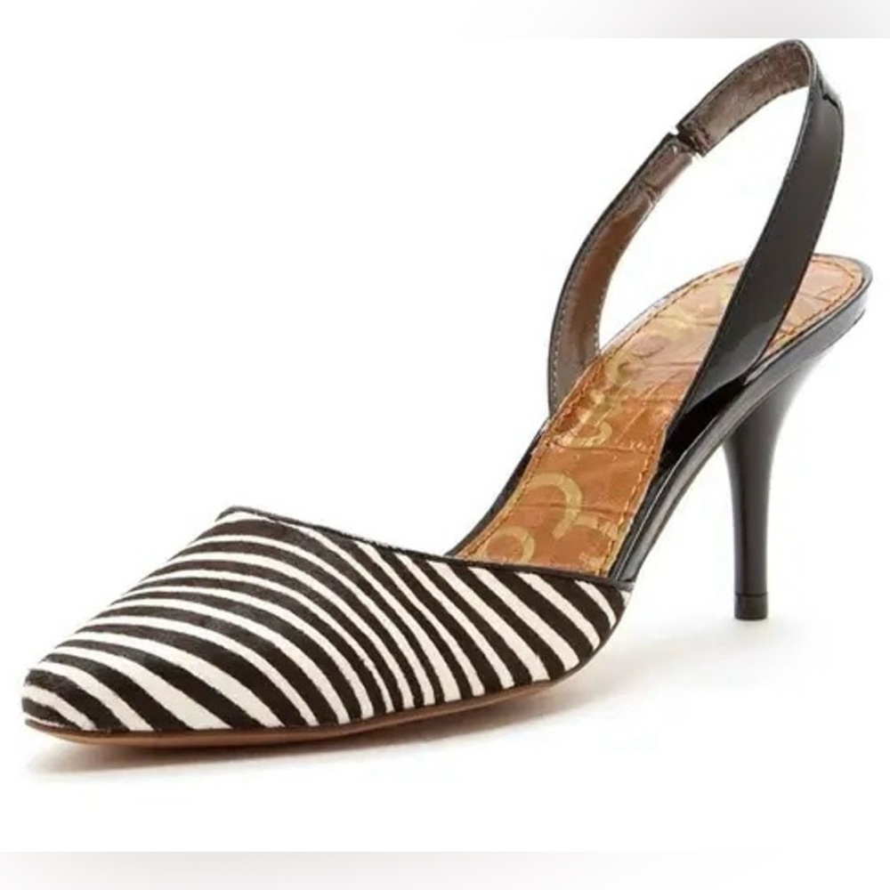 Sam Edelman zebra print slingback heels